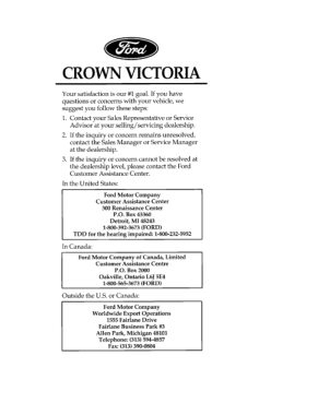 1997 Ford Crown Victoria Owner Manual